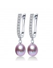 Najlepsza sprzedaż naturalne kolczyki z perłami, fashion925 srebro biżuteria, kobiety dynda spadek kolczyki na ślub/Party 3 kolo