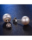 100% oryginalna słodkowodne białe perłowe kolczyki biżuteria srebrne stadniny kolczyki dla kobiet super deal z pudełko 2019 nowy