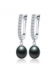 Lindo gorąca sprzedaży 925 srebrne wiszące kolczyki kobiet 8-9mm naturalna perła słodkowodna biżuteria najwyższej jakości kolczy