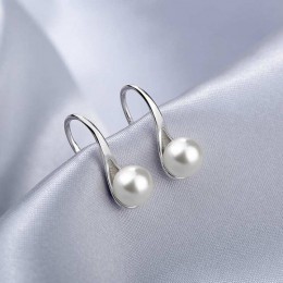 Ruifan 6/8/10mm perła kolczyki oryginalne 925 Sterling Silver biżuteria Femme biały stadniny kolczyki dla kobiet boże narodzenie