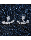 Jemmin nowa moda 925 Sterling Silver błyszczące kryształowe koraliki z pałąkiem na kark stadniny kolczyki dla kobiet ślub Bijoux