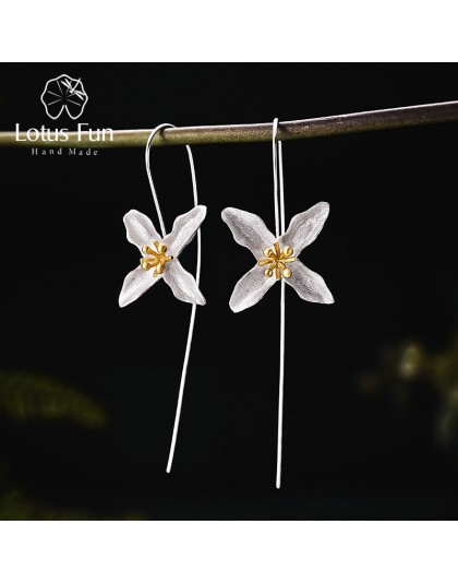 Lotus zabawy majątek 925 Sterling Silver naturalne ręcznie robione elegancka biżuteria w stylu vintage poetyckie koniczyny mody 
