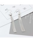 Oryginalna 925 Sterling Silver Tassel dynda kolczyki kobiety metalowe długie kolczyki biżuteria Party prezent dla przyjaciół (La