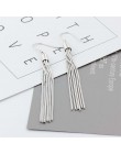 Oryginalna 925 Sterling Silver Tassel dynda kolczyki kobiety metalowe długie kolczyki biżuteria Party prezent dla przyjaciół (La