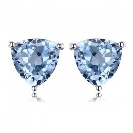 JewelryPalace błękitny Topaz 925 Sterling Silver połączenie stadniny kolczyki dla kobiet piękne biżuteria 2018 nowa gorąca sprze