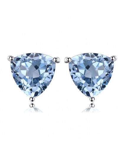 JewelryPalace błękitny Topaz 925 Sterling Silver połączenie stadniny kolczyki dla kobiet piękne biżuteria 2018 nowa gorąca sprze