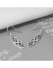 925 Sterling Silver kolczyki dla kobiet pleciony kształt 21mm dynda spadek kolczyki proste biżuteria prezent na rocznicę (Lam Hu