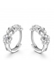 Jemmin New Arrival modny kwiat damskie Hoop kolczyki 925 Sterling srebrne wesele ślub wesele/zaręczyny biżuteria hurtowych