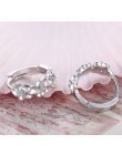 Jemmin New Arrival modny kwiat damskie Hoop kolczyki 925 Sterling srebrne wesele ślub wesele/zaręczyny biżuteria hurtowych