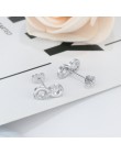 925 Sterling Silver nieskończoność miłość kolczyki dla kobiet numer 8 kształt cyrkonia kolczyki na sztyft prezent na rocznicę (L