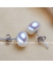 UMODE 8-9mm 100% naturalna perła słodkowodna kolczyki biżuteria 925 Sterling Silver Brincos cyrkon stadniny kolczyki dla kobiet 