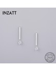 INZATT OL minimalistyczny Stick Bar cyrkon stadniny kolczyki 2018 100% 925 Sterling Silver Fine Jewelry dla kobiet Party Trendy 