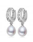 ZHBORUINI 2019 nowe dzieła kolczyki z pereł naturalna perła słodkowodna 925 perła z polerowanego srebra Dangle kolczyki biżuteri