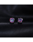 Naturalne Rainbow Mystic Topaz stadniny kolczyki stałe 925 Sterling Silver kolczyki dla dziewczyn kobiety kamień biżuteria kobie