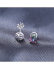 Naturalne Rainbow Mystic Topaz stadniny kolczyki stałe 925 Sterling Silver kolczyki dla dziewczyn kobiety kamień biżuteria kobie