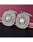 Kolczyk kolczyki dla kobiet S925 srebro Topaz Temperament elegancki biały i różowy Diamant ślubna Brincos Fine Jewelry