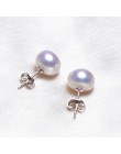 ZHBORUINI kolczyki z pereł 925 Sterling Silver biżuteria dla kobiet 7-10mm Oblate stadniny kolczyki naturalna perła słodkowodna 