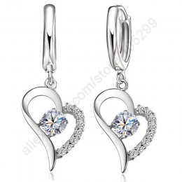 Jemmin nowy 925 Sterling Silver kolczyki biały/fioletowy wysokiej jakości panie mody biżuteria romantyczny prezent dla kochanka/