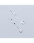 INALIS moda proste spiralne łańcuch Ear Line S925 Sterling Silver kwiat dynda spadek biżuteria wysokiej jakości kolczyki hurtown