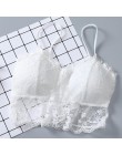 Kobiety seksowna kamizelka klatki piersiowej wyściełane Tank Tops dla kobiet na sobie bielizna fitness koronki bralette crop top