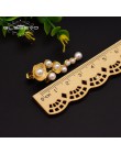 GLSEEVO modne białe powłoki perła spadek kolczyki dla kobiet kobieta ręcznie roślin Wedding dynda kolczyk biżuteria Brinco GE033