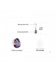 Biżuteria kropla wody 6.8ct Rainbow ogień Mystic Topaz dynda kolczyki czyste 925 Sterling Silver nowy Fine Jewelry dla kobiet 20