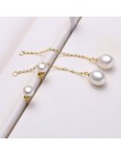 Biżuteria damska z perełkami klasyczne srebrne złote kolczyki wiszące eleganckie ponadczasowe delikatne minimalistyczne modne
