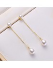 Biżuteria damska z perełkami klasyczne srebrne złote kolczyki wiszące eleganckie ponadczasowe delikatne minimalistyczne modne