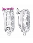 Jemmin Fine haki Leverback Earwire 925 Sterling Silver mikro Rhinestone kolczyki ustalenia do tworzenia biżuterii DIY złącze