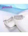 Jemmin Fine haki Leverback Earwire 925 Sterling Silver mikro Rhinestone kolczyki ustalenia do tworzenia biżuterii DIY złącze