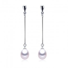 100% oryginalne kolczyki z pereł dla kobiet wysokiej jakości 925 sterling silver długie kolczyki słodkowodne perły biżuteria pud