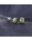 JewelryPalace owalne 1.8ct naturalny zielony Peridot Birthstone stadniny kolczyki oryginalne 925 Sterling Silver biżuteria nie z