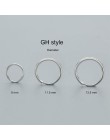 Moda Trendy kobiety Hoop biżuteria wysokiej jakości kolczyki proste 990 srebro okrągłe kolczyki dla pani prezent dziewczyna Part