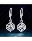 Jemmin Big promocja shining cyrkonia specjalne kwadratowe 100% 925 Sterling silver najwyższej jakości spadek kolczyki biżuteria 