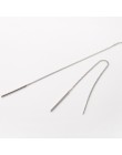 INZATT minimalistyczny geometryczny kij Bar dynda spadek kolczyki dla kobiet długie Tassel metalowy łańcuch urok srebrny 925 grz