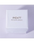 INZATT asymetria prawdziwe 925 Sterling Silver muzyczne uwaga stadniny kolczyki dla urok kobiety urodziny Party Fashion eleganck