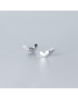 INZATT prawdziwe S925 Sterling Silver minimalistyczny małe serce śliczne stadniny kolczyki dla ładnych kobiet Party biżuteria ro