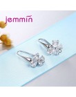 Jemmin piękny motyl kryształowa biżuteria cz Hoop kolczyki DIY ocena biżuteria akcesoria 925 Sterling Silver komponentów