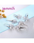 Jemmin piękny motyl kryształowa biżuteria cz Hoop kolczyki DIY ocena biżuteria akcesoria 925 Sterling Silver komponentów