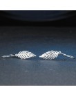 LAMOON 2017 nowy 2 rozmiary pozostawia duży/mały kolczyk Dangler 100% prawdziwe 925-Sterling-Sliver Fine Jewelry kolczyki dla ko
