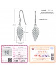 LAMOON 2017 nowy 2 rozmiary pozostawia duży/mały kolczyk Dangler 100% prawdziwe 925-Sterling-Sliver Fine Jewelry kolczyki dla ko