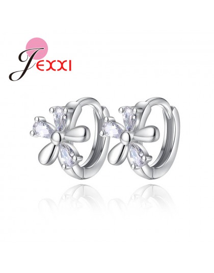 Jemmin New Arrival piękny kwiat tanie elegancki Pure 925 Sterling silver najlepsze Hoop kolczyki wielki prezent urodzinowy dla d