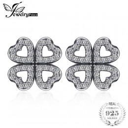 Jewelrypalace 925 srebro ażurowe olśniewający koniczyny stadniny kolczyki prezenty dla kobiet prezenty na rocznicę moda biżuteri