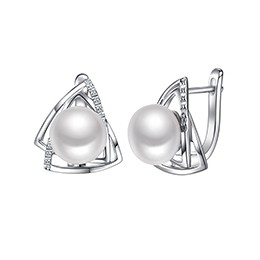 Sinya 925 srebrny kolczyki naturalne słodkowodne perły fine jewelry dla kobiet Lover mama moda boże narodzenie nowy rok prezent
