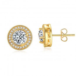 Nowy stylowy kolczyk kolczyki kryształ wysokiej jakości złote kolczyki dla kobiet Wedding Party prezenty urodzinowe Fine Jewelry