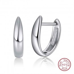 Rinntin 100% czysta 925 prawdziwe srebro kobiety Hoop kolczyki okrągły kształt doskonała polerowana kobieta Wedding Party biżute