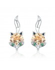 VOROCO 925 Sterling Silver Opal Eeariings płatek śniegu zwierząt serce pszczoła kot małe kolczyki sztyfty dla kobiet w porządku 