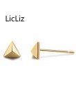 LicLiz 925 Sterling Silver stadniny kolczyki dla kobiet Moda trójkąt projekt kolczyk biżuteria Bijoux Pendiente de Mujer Moda LE