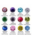 Rinntin 100% prawdziwe 925 kolczyki sztyfty ze srebra wysokiej próby dla kobiet 12 Birthstone AAA Cubic cyrkon dziewczyna kolczy