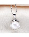 Elegancki 925 sterling silver wisiorek naszyjnik moda naturalna perła słodkowodna biżuteria dla kobiet biały/różowy/fioletowy